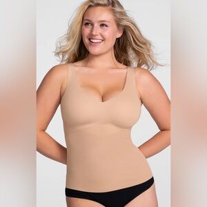 Women’s NWT Honeylove LiftWear Tank Wide Straps in Sand Shapewear Top